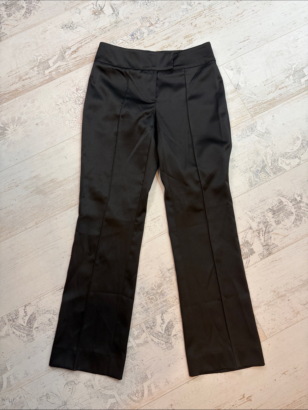 Vintage Moda International Black Satin Dress Pants